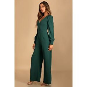Lulu's Deep Green Jumpsuit